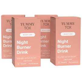 x4 Night Burner Drink INTENSE | Saveur naturel de citron vert | 40 sachets | TummyTox.
