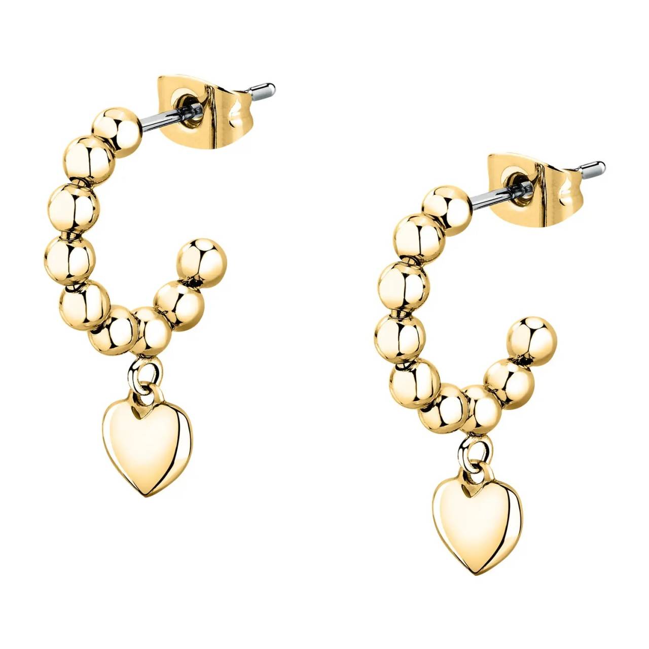 Morellato Pôvabné pozlátené náušnice so srdiečkami Talismani SAIX17.