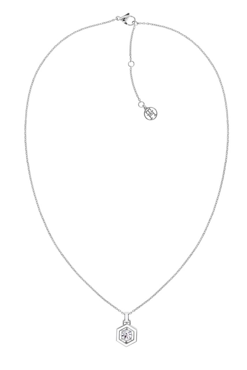 Tommy Hilfiger Dámsky oceľový náhrdelník s kryštálom Geometric 2780853.