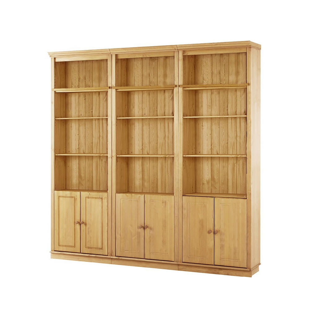 MID.YOU NÁSTENNÁ KNIŽNICA, farba borovice, borovica, 223/222/34 cm.