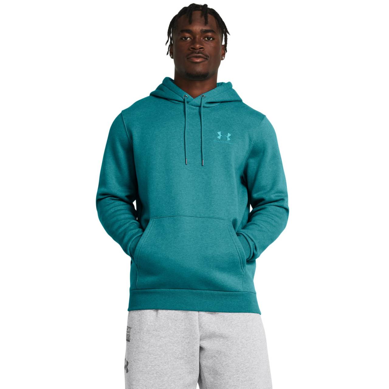 UNDER ARMOUR UA Essential Fleece Hoodie-BLU XXL.