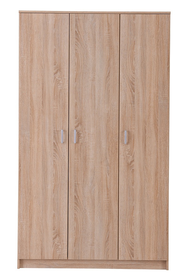 Trojdverová šatníková skriňa nerea - dub sonoma.

 

Trojdverová skriňa ponúka úložný priestor so šatníkovou tyčou, nad ňou sa nachádza jedna veľká horná polica.

 

Rozmery trojdverovej šatníkovej skrine Nerea sú 120x205x52cm (š, v, h).

 

Všetky skrine z kolekcie Nerea nájdete nižšie v súvisiacich produktoch.