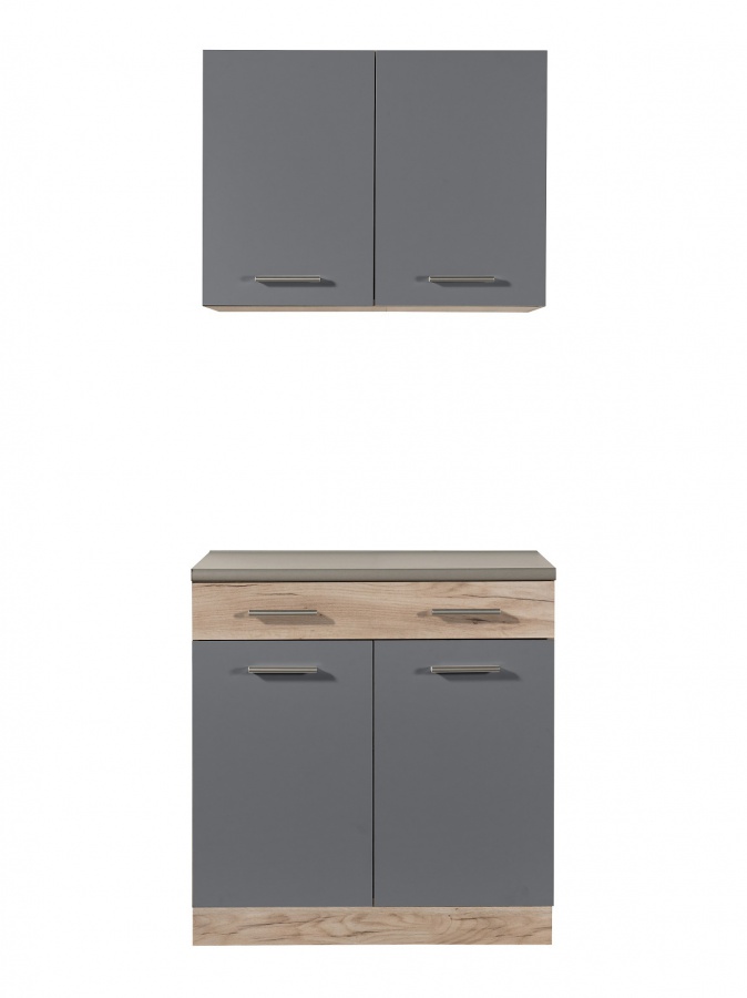 Kuchynská linka 80 lorna - dub šedý/šedá.

Dvierka hornej skrinky ukrývajú jednu vnútornú policu.

Dolná skrinka ponúka úložný priestor v podobe širokej zásuvky a priestoru pod ňou, ktorý je krytý dvierkami. Pracovná doska je z lamina s hrúbkou 2,8cm so skosenou hranou a dekorom betónu Chicago.

Korpus kuchynskej linky tvorí lamino s hrúbkou 1,6cm.

 

Rozmery kuchynskej linky 80 Lorna sú 80x206,5x60cm (š, v, h).

 

Ďalšie kuchynské linky z kolekcie Lorna nájdete nižšie v súvisiacich produktoch.