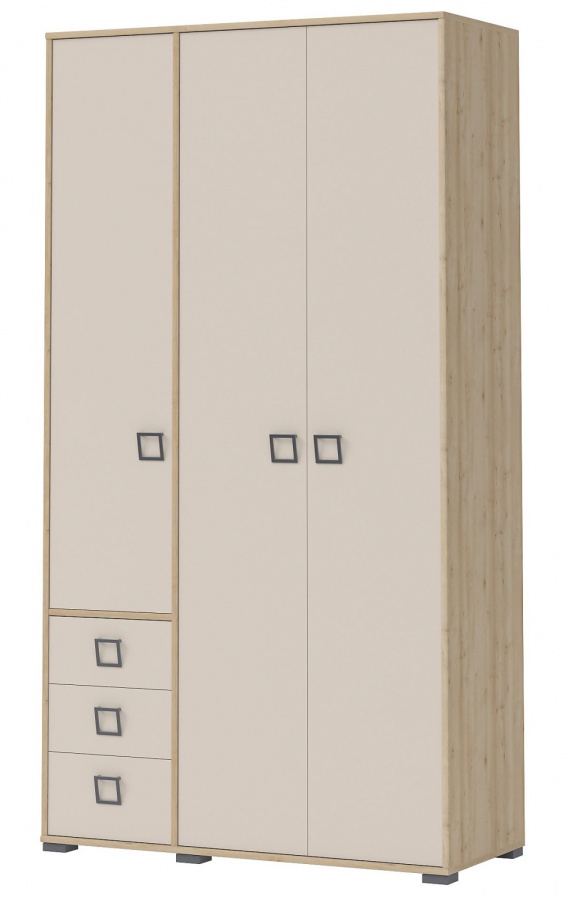 Trojdverová kombinovaná šatníková skriňa i sloane - buk/béžová.

 

Vysoká trojdverová šatníková skriňa perfektne padne do detských, ale aj študentských izieb.

 

Rozmery trojdverovej kombinovanej šatníkovej skrine I Sloane sú 126x236x56cm (š, v, h).

 

Všetky produkty z kolekcie Sloane nájdete nižšie v súvisiacich produktoch.