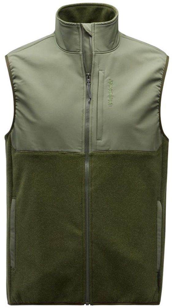 Grundéns vesta bering fleece pro vest deep lichen green deep depths - xxl.
 Špecifické vlastnosti: •100% polyesterový fleece strednej hmotnosti pre teplo a pohodlie •Hrudný prekryv z pružného polyesteru s úpravou DWR (trvanlivá vodoodpudivosť) a odolnosťou proti oderu •Zip vpredu pre ľahké obliekanie a vyzliekanie •Vrecká na ruky s uzáverom na zips pre zahriatie •Praktické vrecko na hrudi na uloženie drobností