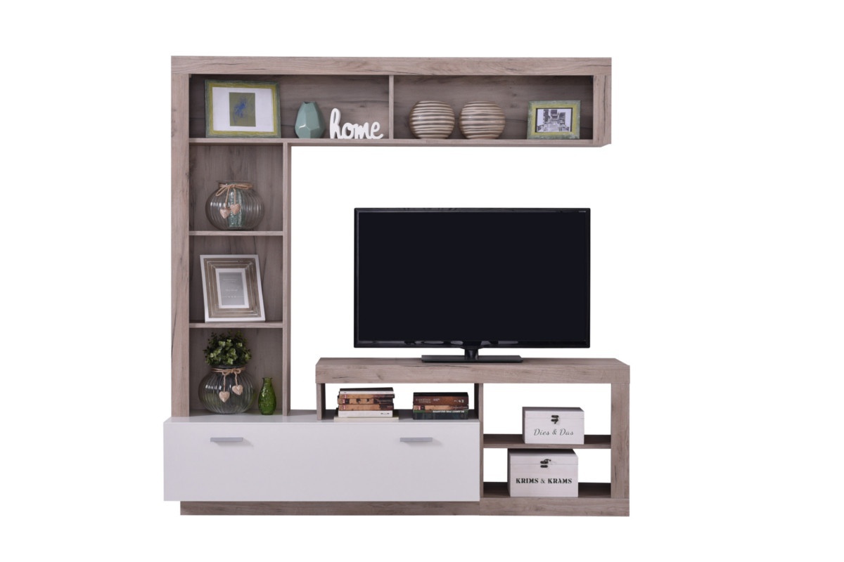 Obývacia stena jonas - dub sivý/biela.

 

Dominantné miesto je tu vyhranené televízii, ktorá tu bude skvele vyzerať ako stojaci, tak zavesená na stene. Uzatvárateľná priehradka v bielom prevedení sa vám bude dobre otvárať pomocou štíhlych šedých úchytiek.

 

Rozmery obývacej steny Jonas sú 170,5x170,5x41,5cm (š, v, h)

 

Ďalšie typy obývacích stien a ostatné súvisiace produkty nájdete v zozname nižšie.