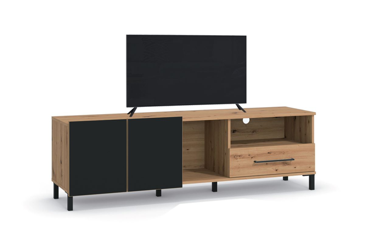 Tv stolík nibiru 160cm - dub artisan/čierna.

 

Rozmery TV stolíka Nibiru 160 cm sú 160x50,5x41,5 cm (š, v, h).
