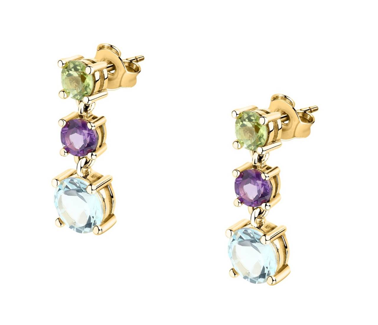 Morellato Luxusné pozlátené náušnice s farebnými zirkónmi Tesori Eterni SAXN39.