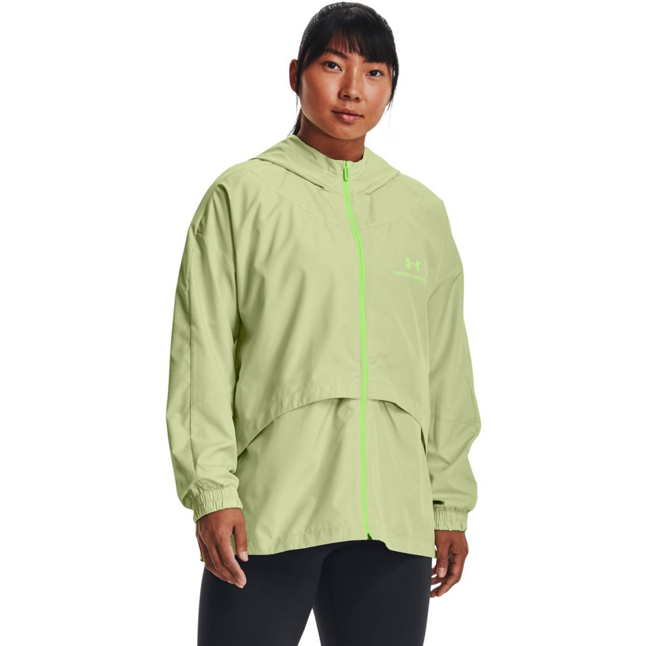 Under Armour UA Rush Woven Nov Jacket-GRN M.