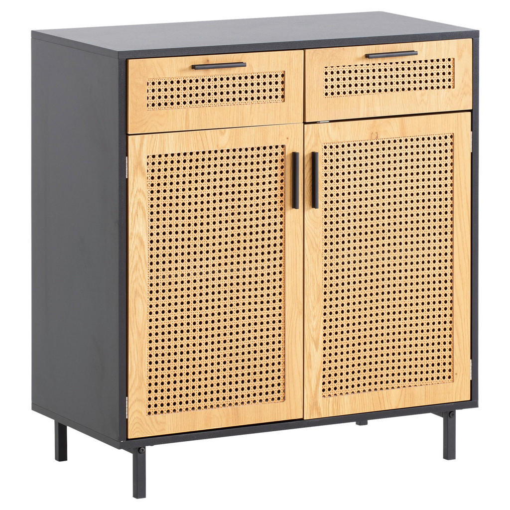 Livetastic ŠIROKÁ KOMODA, čierna, 80/86,5/40 cm.