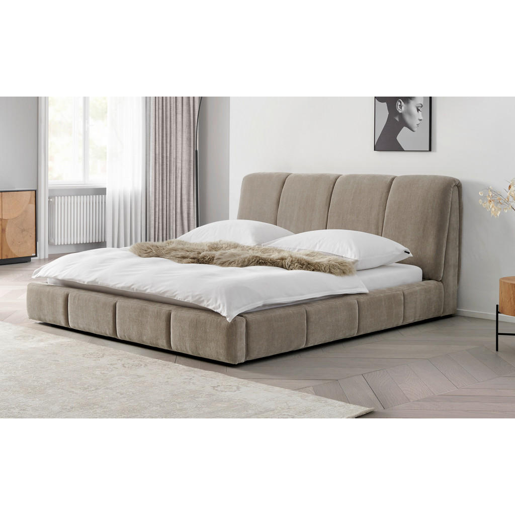 Livetastic ČALÚNENÁ POSTEĽ, 180/200 cm, béžová.