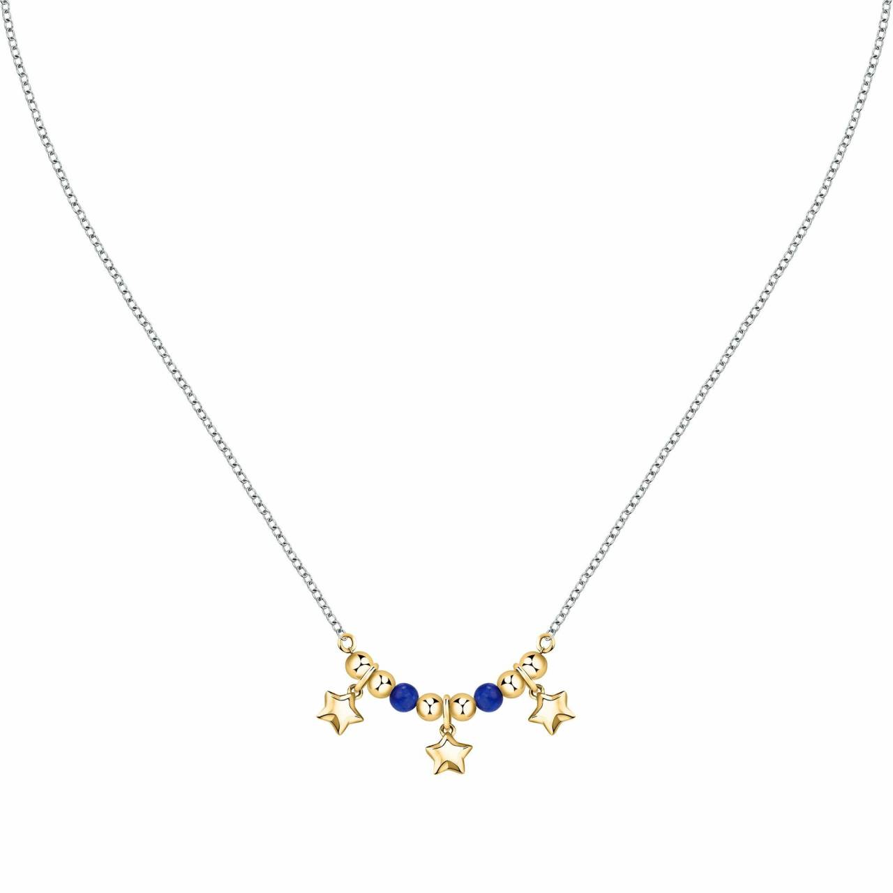 Morellato Slušivý bicolor náhrdelník s modrým achátom Talismani SAIX21.