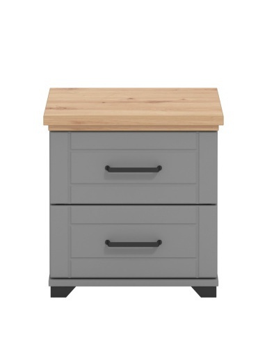 Nočný stolík lotta - šedá/dub artisan.

 

Nočný stolík neodmysliteľne patrí do každej spálne predovšetkým pre svoju praktickú funkciu.

 

Rozmery Nočného stolíka Lotta sú 46x47,5x41cm (š, v, h).

 

Všetky produkty z kolekcie Lotta nájdete nižšie v súvisiacich produktoch.