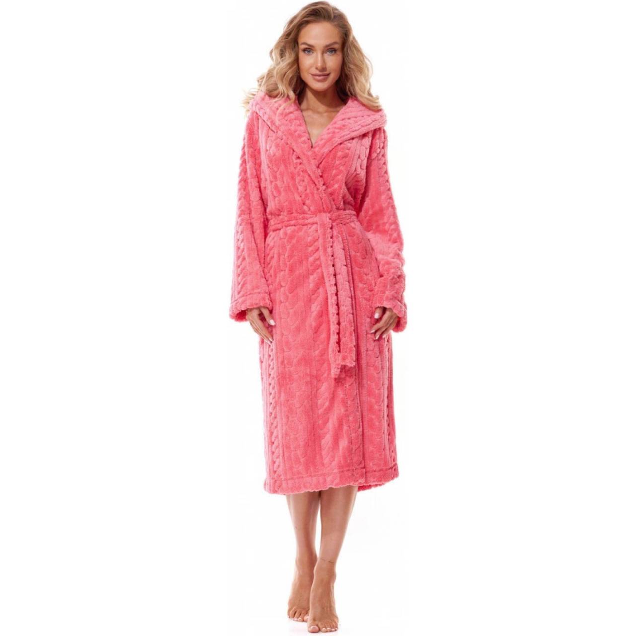 Ženski kopalni plašč L&L roza (2308) L.