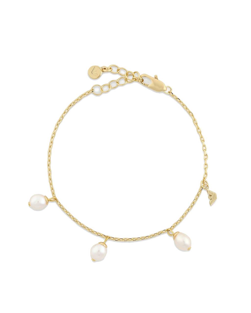 Emporio Armani Módny pozlátený náramok s perličkami EGS3198710.