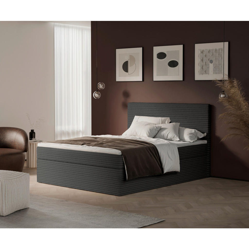 Livetastic AMERICKÁ POSTEĽ, 180/200 cm, tmavosivá.