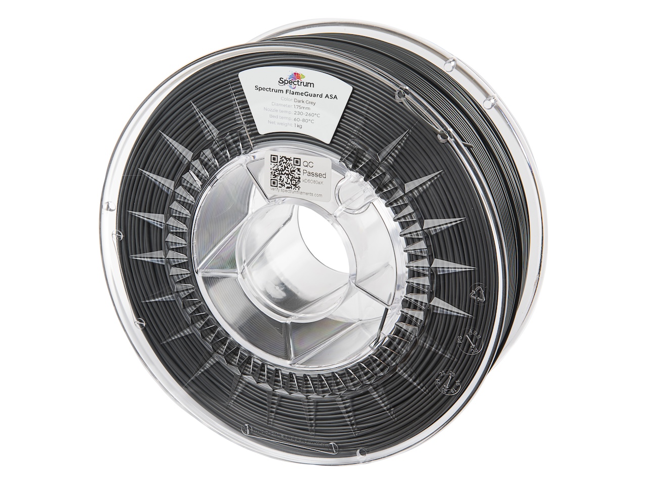 Spectrum 81445 filament, FlameGuard ASA 275, 1kg, 1.75mm, DARK GREY.