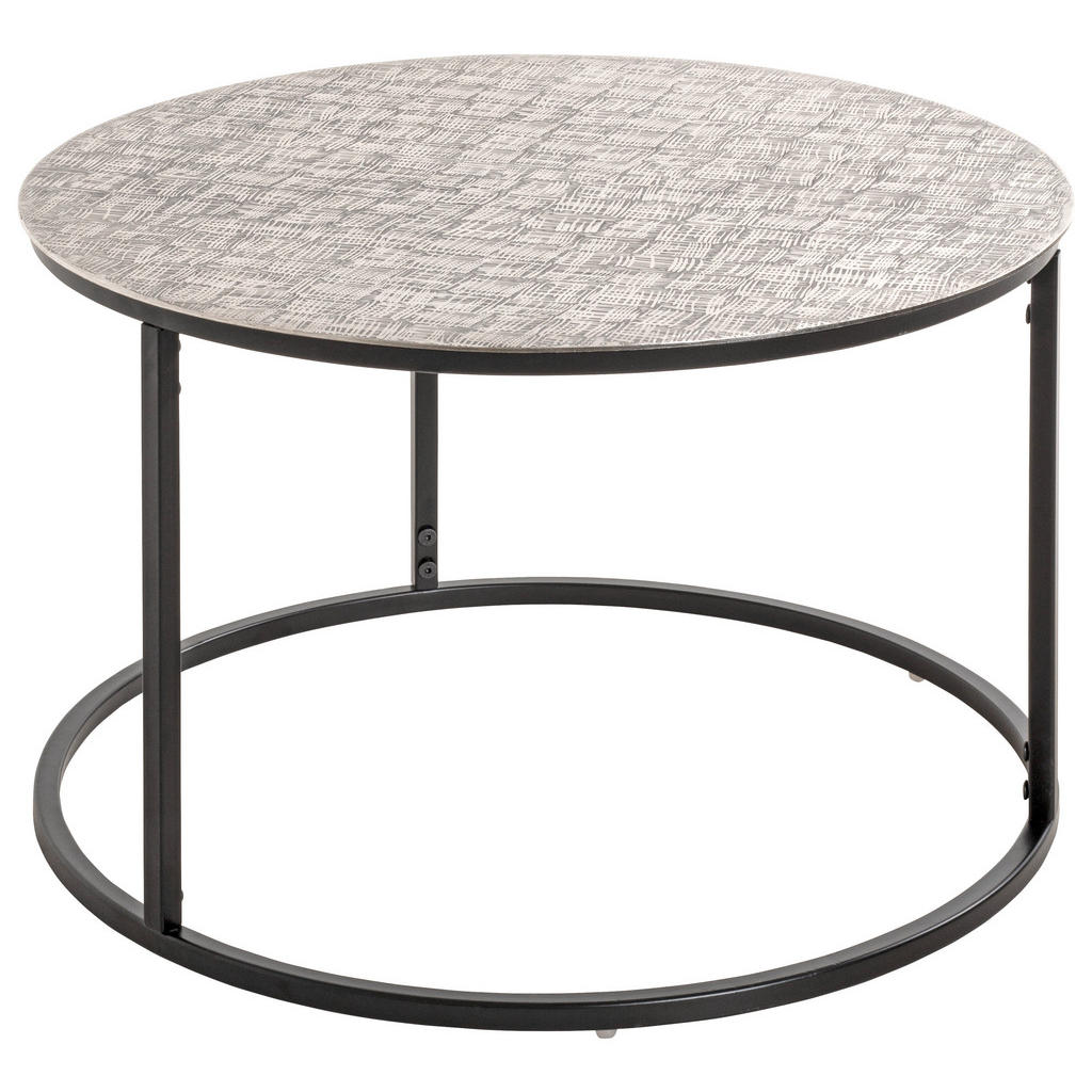 PRÍRUČNÝ STOLÍK, čierna, strieborná.