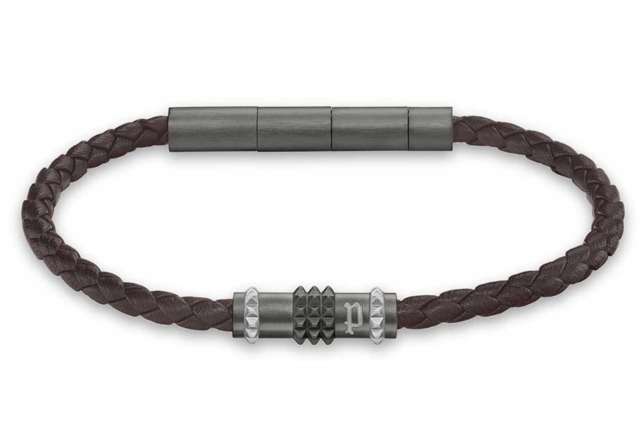 Police Pánsky náramok z hnedej kože Ryder PEAGB0036202.