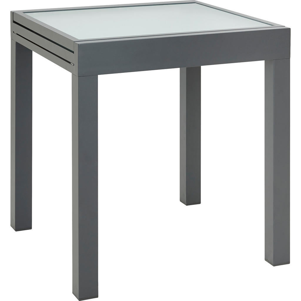 Ambia Garden ZÁHRADNÝ STÔL, kov, sklo, 70-140/70/75 cm.