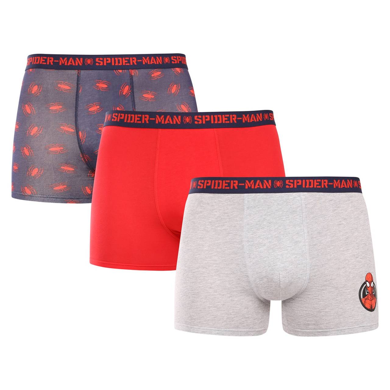 3PACK pánske boxerky Spider-Man viacfarebné (PO39683/4) XXL, trenky.
Oživte svoj šatník týmito štýlovými pánskymi boxerkami, ktoré budú baviť každého muža.
Kvalitný materiál pre celodenné pohodlie
Boxerky sú vyrobené z kombinácie bavlny a elastanu, vďaka čomu sú príjemne mäkké a elastické.
Moderný dizajn a dokonalý strih
Boxerky majú dlhšia nohavičky, ktoré umožňujú maximálnu voľnosť pohybu a nikde sa nekrčia.
Prečo si tieto boxerky zamilujete

Pohodlný a kvalitný materiál: Kombinácia bavlny a elastanu zaručuje mäkkosť, priedušnosť a dokonale sa prispôsobí vášmu telu.
Štýlový dizajn: Originálny vzhľad poteší všetkých mužov, ktorí majú radi zábavu.
Dokonalý strih pre maximálne pohodlie: Dlhšia nohavičky a elastický pás poskytujú voľnosť pohybu a pohodlie počas celého dňa.

Ako sa starať o svoje nové boxerky
Aby si vaše obľúbené boxerky udržali čo najdlhšie skvelý tvar, dodržiavajte tieto odporúčania:

Pranie: Perte pri maximálnej teplote 40 °C s podobnými farbami.
Sušenie: Možno sušiť v sušičke pri nízkej teplote, ideálne je však sušenie vonku.
Žehlenie: V prípade potreby žehlite naruby pri nízkej teplote.

Tip: Staňte sa expertom na údržbu spodnej bielizne vďaka tipom v našom článku a doprajte svojim obľúbeným kúskom starostlivosť, ktorú si zaslúžia.