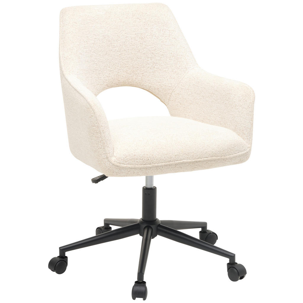 MID.YOU OTOČNÁ STOLIČKA, tkaná textília, čierna, béžová.