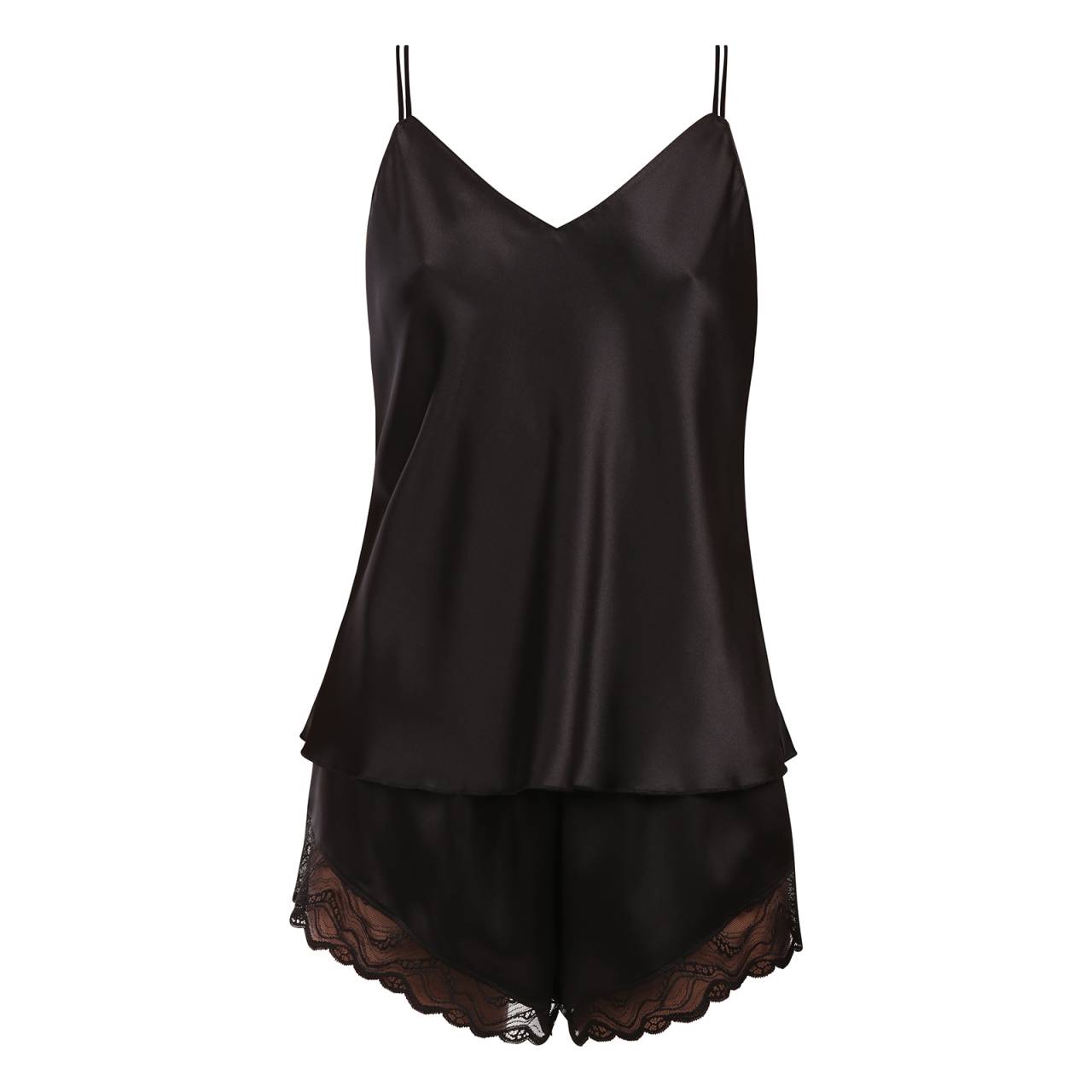 Dámske pyžamo Calvin Klein čierne (QS7577-UB1) XL.
Zahaľte sa do luxusu, ktorý vás bude rozmaznávať každú noc.
Moderný materiál pre pohodlný spánok
Pyžamo je vyrobené z kombinácie recyklovaného polyesteru a klasického polyesteru – materiálu, ktorý je nielen príjemne ľahký a hladký na dotyk, ale aj rýchlo schne a je ľahko udržiavateľný.
Elegantný strih s ženským nádychom
Dámske pyžamo Calvin Klein sa skladá zo saténovo hladkých šortiek s jemnou čipkou a voľnejšieho topu s ramienkami.
Výstrih do V zdôrazňuje ženské krivky a mierne voľný strih poskytuje pohodlie a voľnosť pohybu.
Prečo si zamilujete pyžamo Calvin Klein

Recyklovaný polyester: Šetrný k životnému prostrediu, ale zároveň mäkký a pohodlný.
Luxusný vzhľad s čipkovými detailmi: Elegantný, ženský a zvodný.
Kultová značka Calvin Klein: Záruka kvality a moderného dizajnu.

Spodná bielizeň Calvin Klein je obľúbená u žien aj mužov
Spodná bielizeň Calvin Klein je základným kameňom módneho priemyslu.
Ako sa starať o pyžamo Calvin Klein
Aby vaša obľúbená spodná bielizeň zostala dlho v perfektnom stave, odporúčame dodržiavať tieto pokyny.

Pranie: Pyžamo perte pri 30 °C na jemný cyklus.
Sušenie: Nesušte v sušičke.
Žehlenie: Nežehlite.

 
Tip: Nájdenie správneho kusu spodnej bielizne, ktorý vám perfektne sedí, môže byť niekedy náročné.