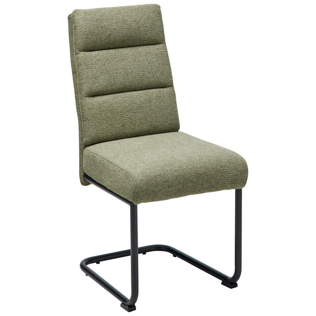 MID.YOU STOLIČKA S PRUŽNÝM PODNOŽÍM, tkaná textília, zelená.