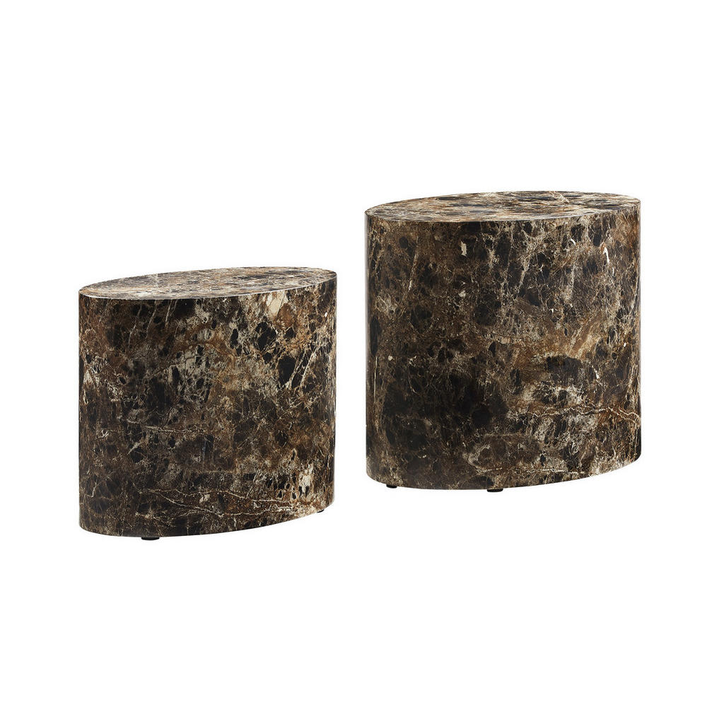 Livetastic SADA KONFERENČNÝCH STOLÍKOV, hnedá, kompozitné drevo, 48-40/33-24,5/40-33 cm.