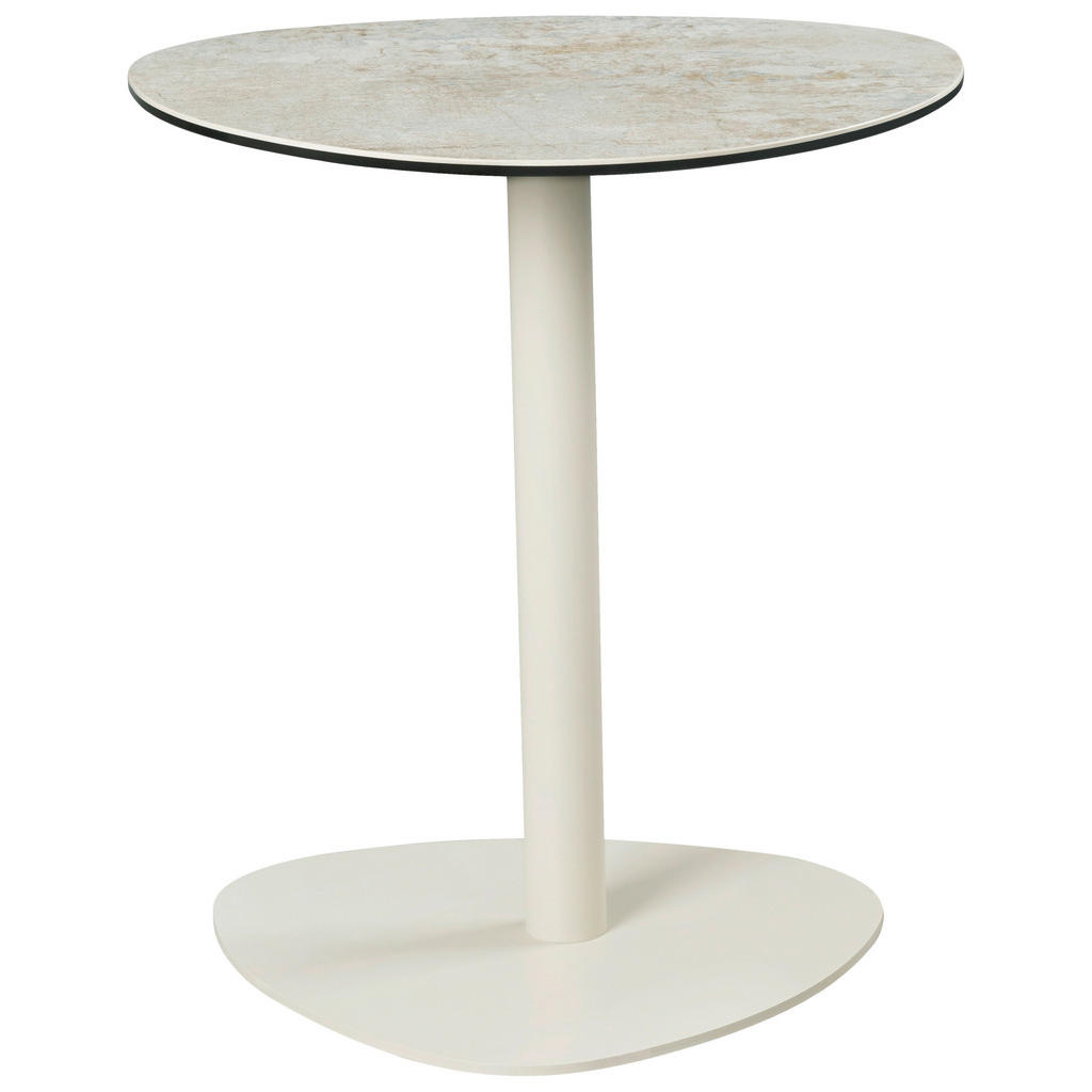 Belluti KONFERENČNÝ STOLÍK, taupe, sivobiela, kov, sklo, keramika, 50/50/54 cm.