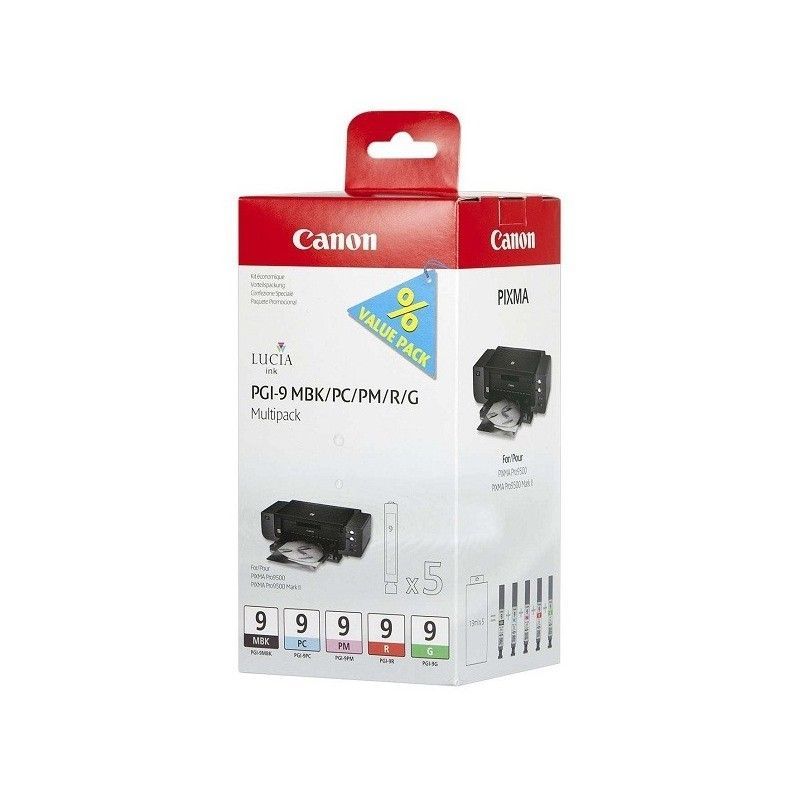 Canon PGI-9 MBK+PC+PM+R+G 1033B013 sada originální cartridge.
Originálna cartridge = záruka priamo od výrobcu tlačiarne
100 % použitie v tlačiarni - spoľahlivá a bezproblémová tlač
Použitím originálnej náplne predlžujete životnosť tlačiarne
Overená špičková kvalita - jasný a čitateľný text, jemná grafika, kvalitnejšie obrázky
Použitie originálnej kazety ponúka rýchly a vysoký výkon a pritom stabilné výsledky = EFEKTÍVNA TLAČ
Jednoduchá inštalácia a údržba
Zabezpečujeme bezplatnú recykláciu originálnych náplní
Garancia Vašej spokojnosti s použitím našej originálnej náplne

Kód výrobcu: 1033B013