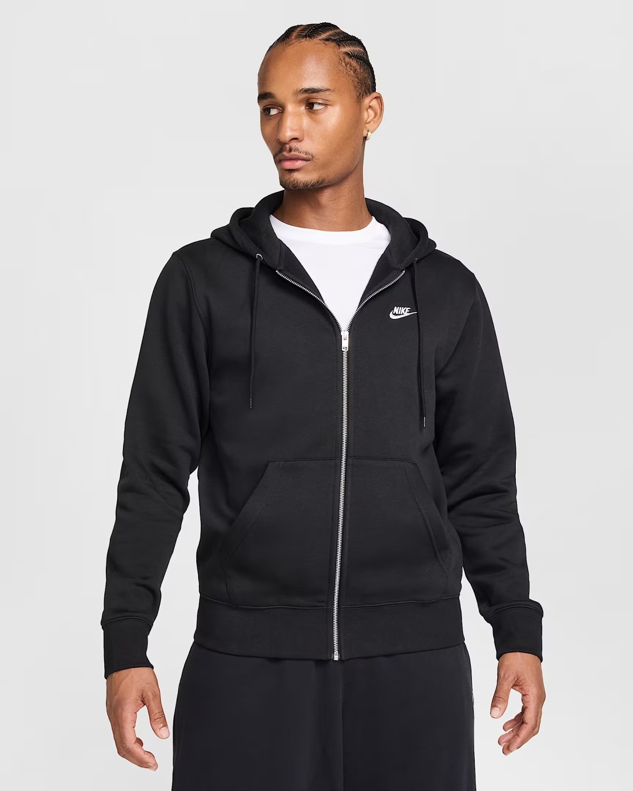 Nike Club Mens Full-Zip Fleece Hoodie L.