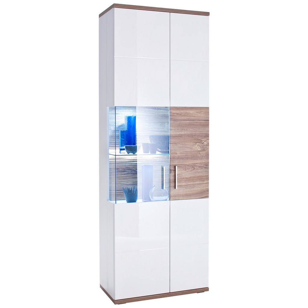 Livetastic VITRÍNA, biela, farba duba, 70/199/37 cm.