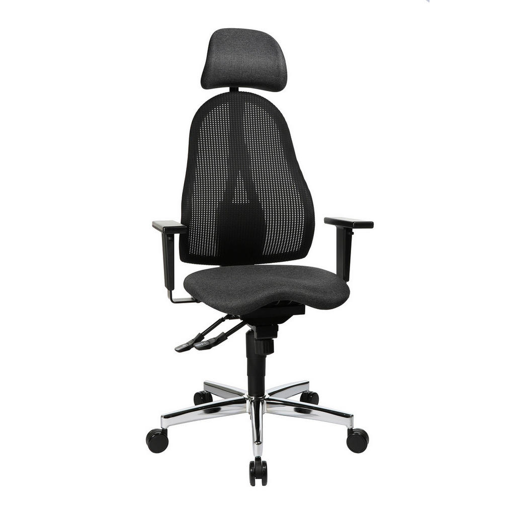 Topstar OTOČNÁ STOLIČKA, plochá tkanina, čierna.