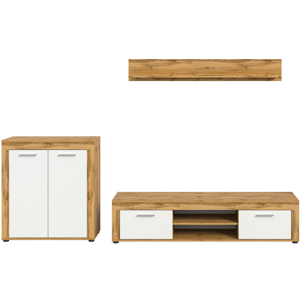 MID.YOU OBÝVACIA STENA, biela, dub wotan.