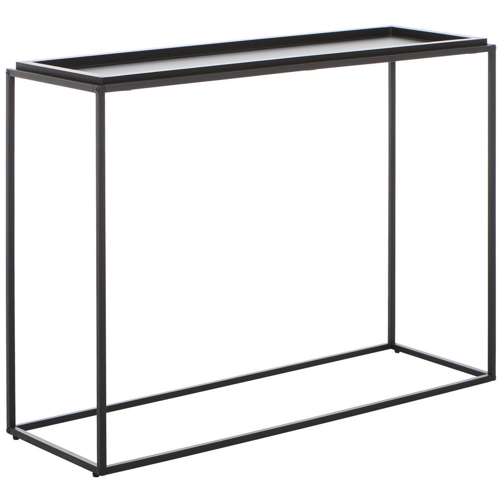 MID.YOU KONZOLOVÝ STOLÍK, čierna, kov, kompozitné drevo, 110/38/80 cm.