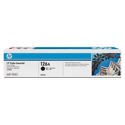 HP 126A CE310A čierný (black) originálny toner.
Originálny toner = záruka priamo od výrobcu tlačiarne
100 % použitie v tlačiarni - bezproblémové fungovanie s vašou tlačiarňou
Použitím originálnej náplne predlžujete životnosť tlačiarne
Osvedčená špičková kvalita - vysoko kvalitná a spoľahlivá tlač originálnou tlačovou kazetou od prvej do poslednej stránky
Trvalé a profesionálne výsledky tlače - dlhodobá udržateľnosť tlače
Kratšia prodleva pri tlači stránok
Garancia Vašej spokojnosti s použitím našej originálnej náplne
Zabezpečujeme bezplatnú recykláciu originálnych náplní
Zlyhanie náplne v menej ako 1% prípadov
Jednoduchá a rýchla výmena náplne

Kód výrobcu: CE310A