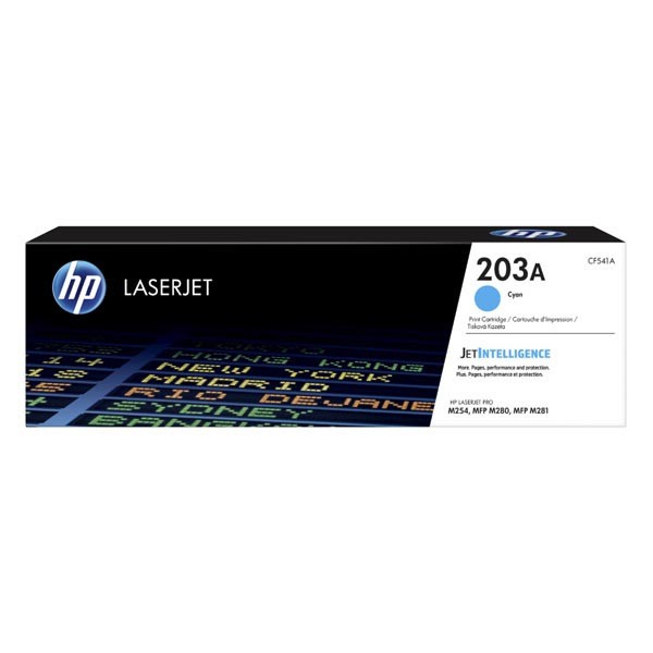 HP 203A CF541A azúrový (cyan) originálny toner.
Originálny toner = záruka priamo od výrobcu tlačiarne
100 % použitie v tlačiarni - bezproblémové fungovanie s vašou tlačiarňou
Použitím originálnej náplne predlžujete životnosť tlačiarne
Osvedčená špičková kvalita - vysoko kvalitná a spoľahlivá tlač originálnou tlačovou kazetou od prvej do poslednej stránky
Trvalé a profesionálne výsledky tlače - dlhodobá udržateľnosť tlače
Kratšia prodleva pri tlači stránok
Garancia Vašej spokojnosti s použitím našej originálnej náplne
Zabezpečujeme bezplatnú recykláciu originálnych náplní
Zlyhanie náplne v menej ako 1% prípadov
Jednoduchá a rýchla výmena náplne

Kód výrobcu: CF541A