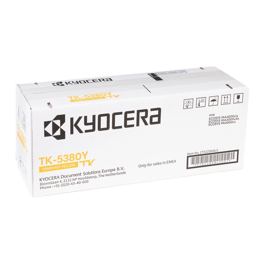 Kyocera TK-5380Y 1T02Z0ANL0 žltý (yellow) originálny toner.
Originálny toner = záruka priamo od výrobcu tlačiarne
100 % použitie v tlačiarni - bezproblémové fungovanie s vašou tlačiarňou
Použitím originálnej náplne predlžujete životnosť tlačiarne
Osvedčená špičková kvalita - vysoko kvalitná a spoľahlivá tlač originálnou tlačovou kazetou od prvej do poslednej stránky
Trvalé a profesionálne výsledky tlače - dlhodobá udržateľnosť tlače
Kratšia prodleva pri tlači stránok
Garancia Vašej spokojnosti s použitím našej originálnej náplne
Zabezpečujeme bezplatnú recykláciu originálnych náplní
Zlyhanie náplne v menej ako 1% prípadov
Jednoduchá a rýchla výmena náplne

Kód výrobcu: 1T02Z0ANL0