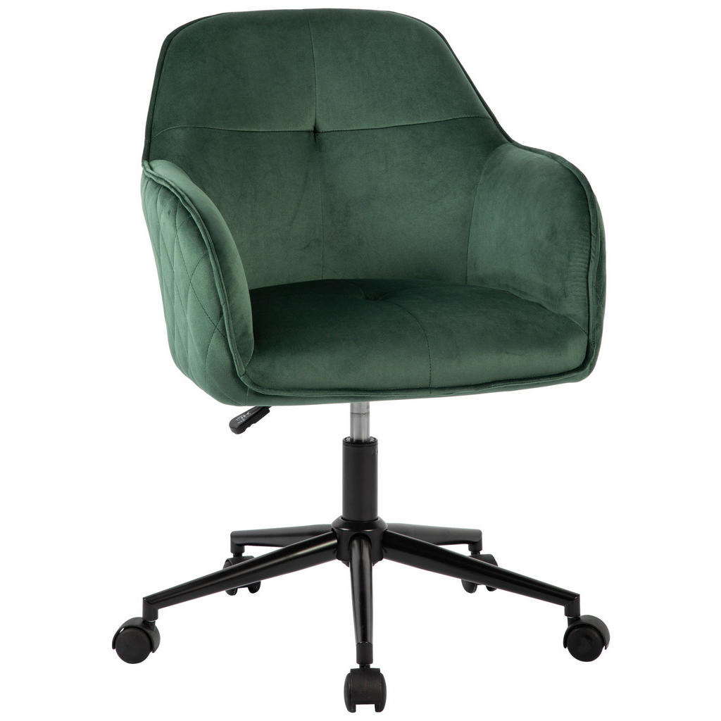 MID.YOU OTOČNÁ STOLIČKA, zamat, zelená, čierna.