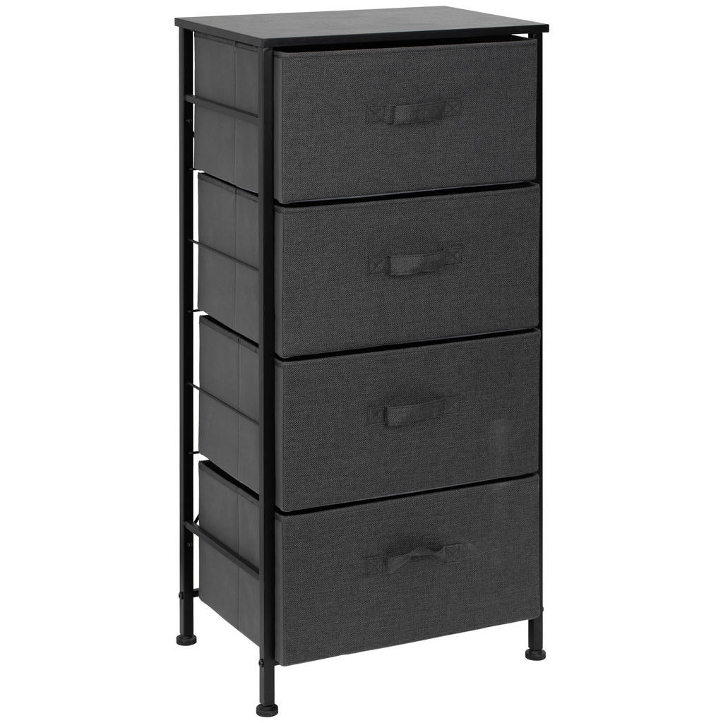 PBJ KOMODA, čierna, tmavosivá, 45/92.5/30 cm.