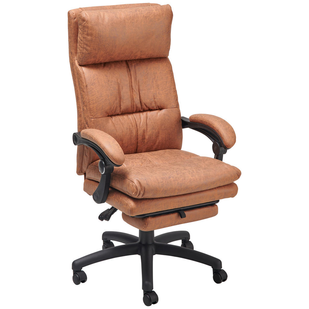 MID.YOU KANCELÁRSKE KRESLO, mikrovlákno, hnedá.