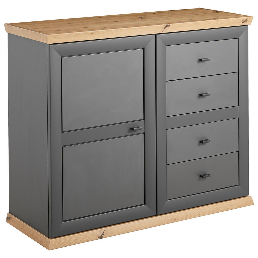 Hom`in KOMODA, antracitová, dub artisan, 108/89,5/43 cm.