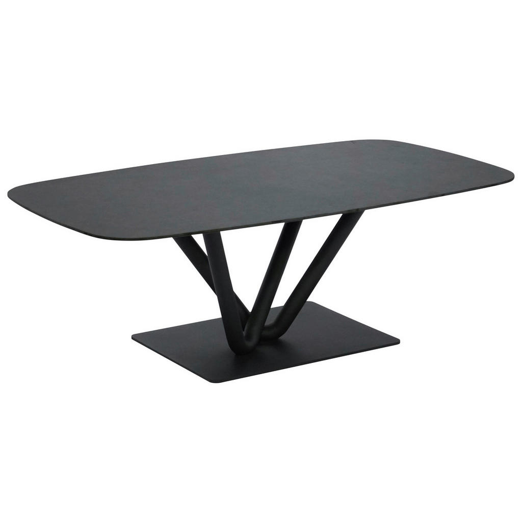 Novel KONFERENČNÝ STOLÍK, antracitová, čierna, kov, keramika, 120/70/41 cm.