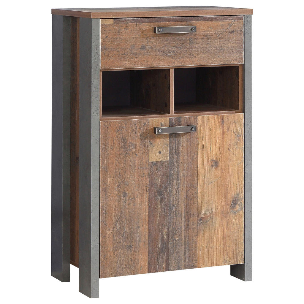 Carryhome SKRINKA NA TOPÁNKY, hnedá, tmavosivá, 67/108,1/41,6 cm.