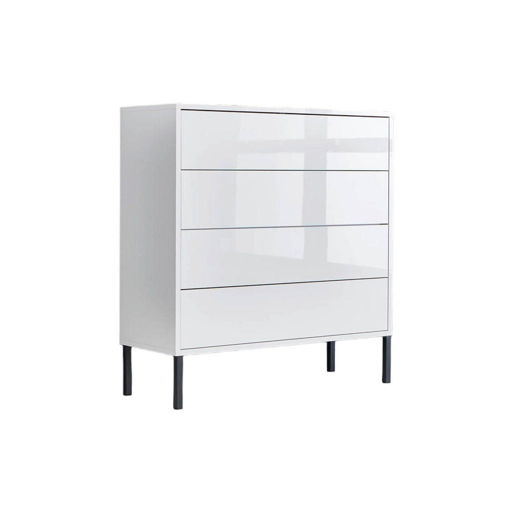 MID.YOU KOMODA, biela, biela s vysokým leskom, 79/86/33 cm.