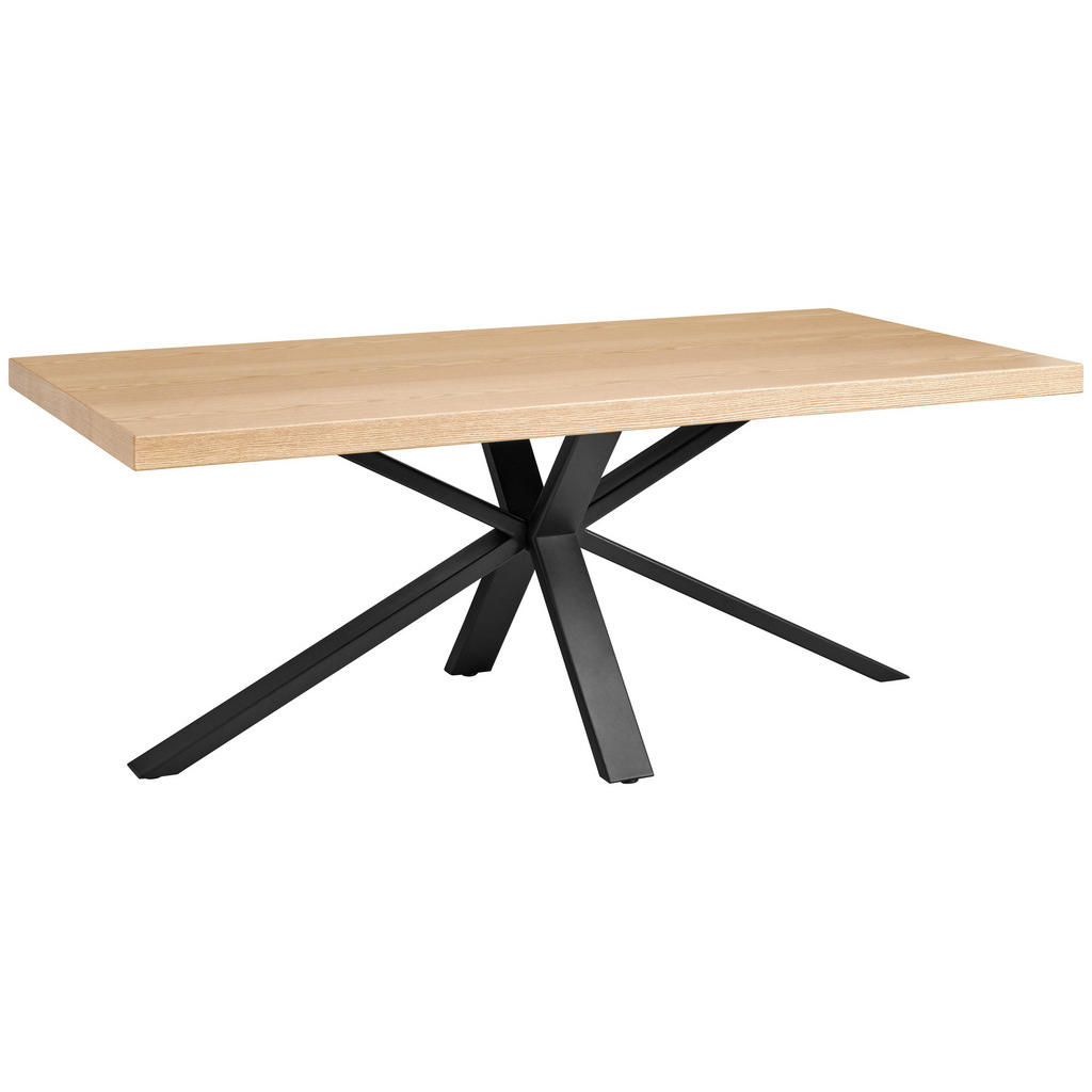 MID.YOU JEDÁLENSKÝ STÔL, dub, prírodná farba, čierna, 200/76/100 cm.