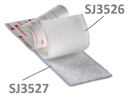 3M Hook & Loop SJ3526 biely, háčiky, 16 mm x 45,7 m.