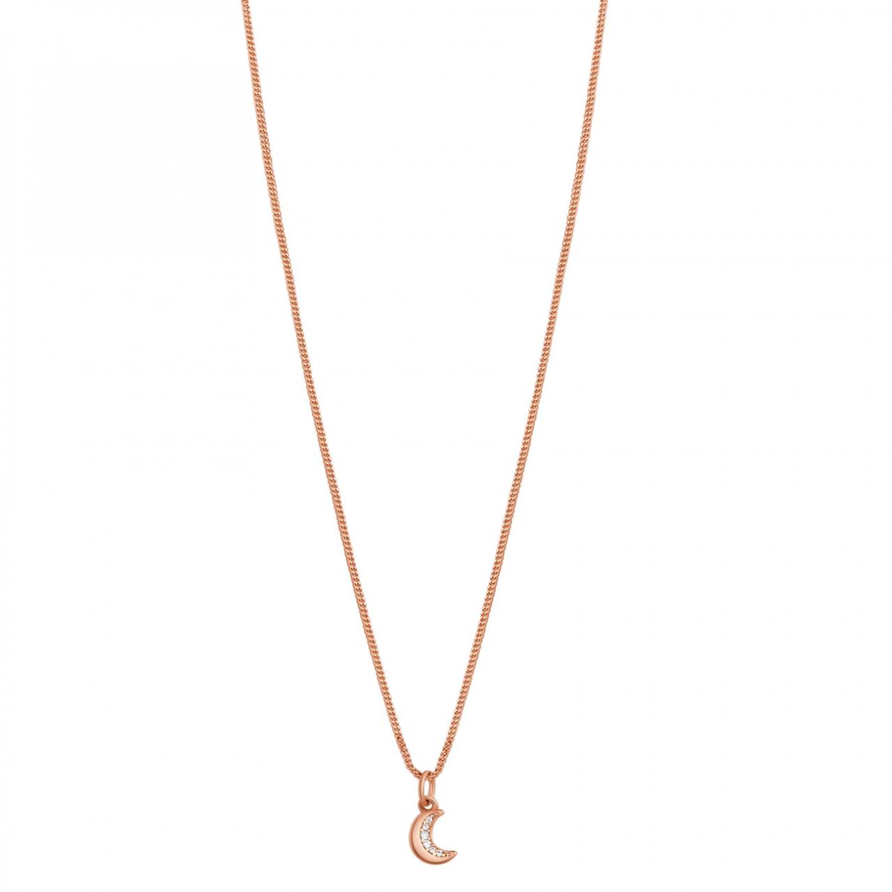 Rosato Bronzový náhrdelník Mesiac so zirkónmi Allegra RZAL030 (retiazka, prívesok).