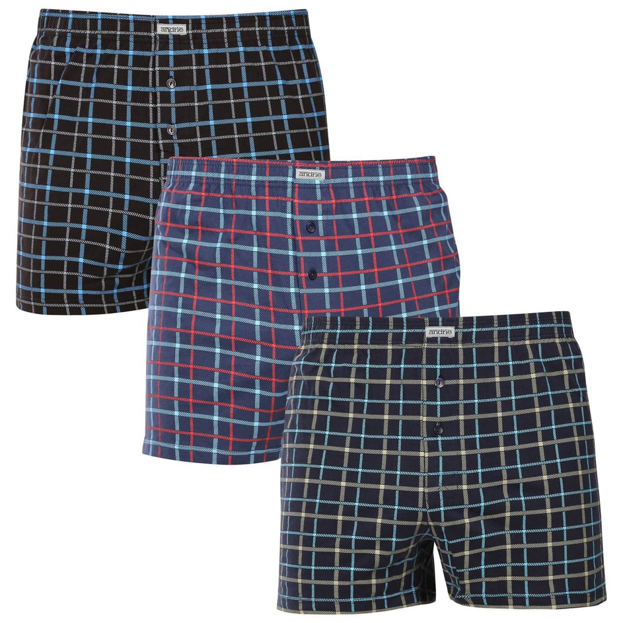 3PACK Herren Boxershorts Andrie mehrfarbig (PS 5860) L.
Ergänzen Sie Ihre Garderobe um ein bequemes und stilvolles Stück.
Hochwertiges Material für ganztägigen Komfort
Die Andrie-Shorts sind aus 100 % Baumwolle gefertigt, die weich und atmungsaktiv ist.
Elegantes Design und bequeme Passform
Die Shorts haben subtile Muster in verschiedenen Farben, die Ihrer Garderobe einen modernen und originellen Look verleihen.
Warum eine Andrie-Shorts?

Das Material aus 100% Baumwolle sorgt für Weichheit und Komfort.


Klassische , lockere Passform für maximalen Komfort.


Dezentes Design, das für jede Gelegenheit geeignet ist.

Andrie bietet tschechische Unterwäsche für Männer, die wissen, was sie wollen
Die Herren-Shorts Andrie zeichnen sich durch ihre angenehmen Materialien und die Qualität der Verarbeitung aus.
Pflege von Andrie's Shorts
Befolgen Sie diese einfachen Schritte, um die Qualität und den Komfort Ihrer Shorts zu erhalten:

Wäscherei: Waschen Sie es bei maximal 40 °C mit Feinwaschmitteln, damit das Material weich und die Muster intensiv bleiben.


Trocknen: Trocknen Sie die Shorts nicht im Trockner, wir empfehlen, sie an der Luft trocknen zu lassen.


Bügeln: Für ein glattes Aussehen können Sie die Shorts bei niedriger Temperatur bügeln.

Tip: Werden Sie mit den Tipps in unserem Artikel zum Experten für die Pflege von Dessous und geben Sie Ihren Lieblingsstücken die Pflege, die sie verdienen.